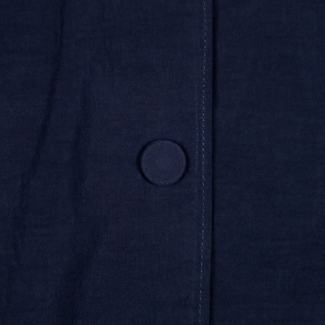 Navy Cotton Nylon Coach Jacket