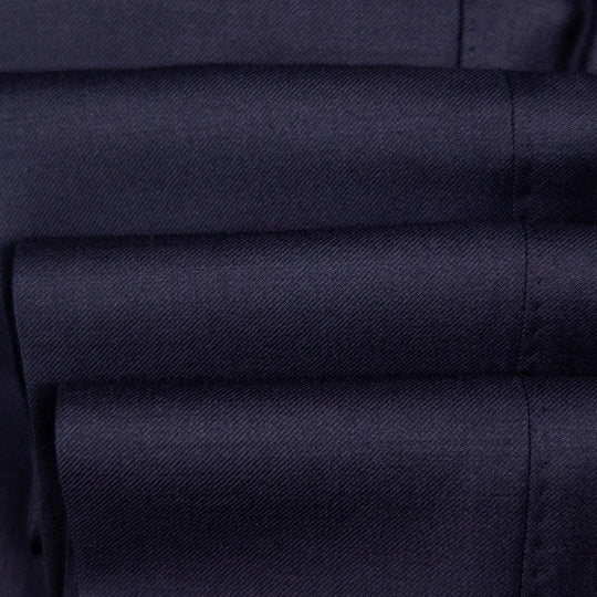 Navy  S120 Twill Wool Suit - Black Line