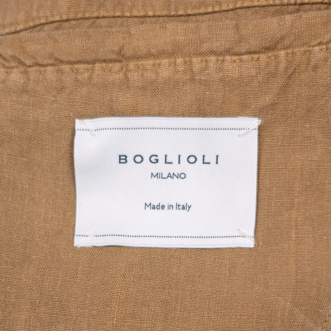 Tobacco Brown Washed Linen Suit
