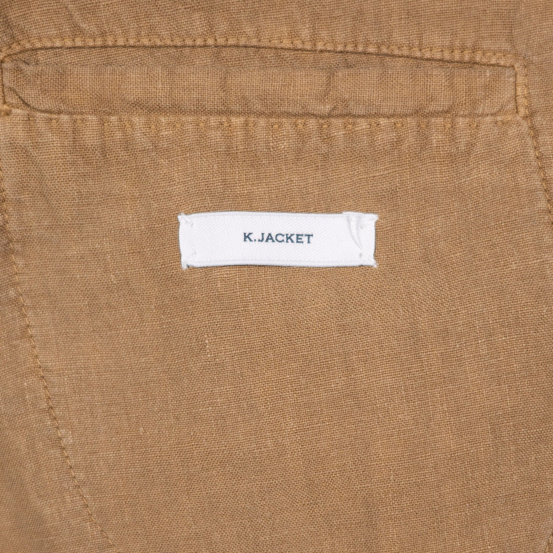 Tobacco Brown Washed Linen Suit
