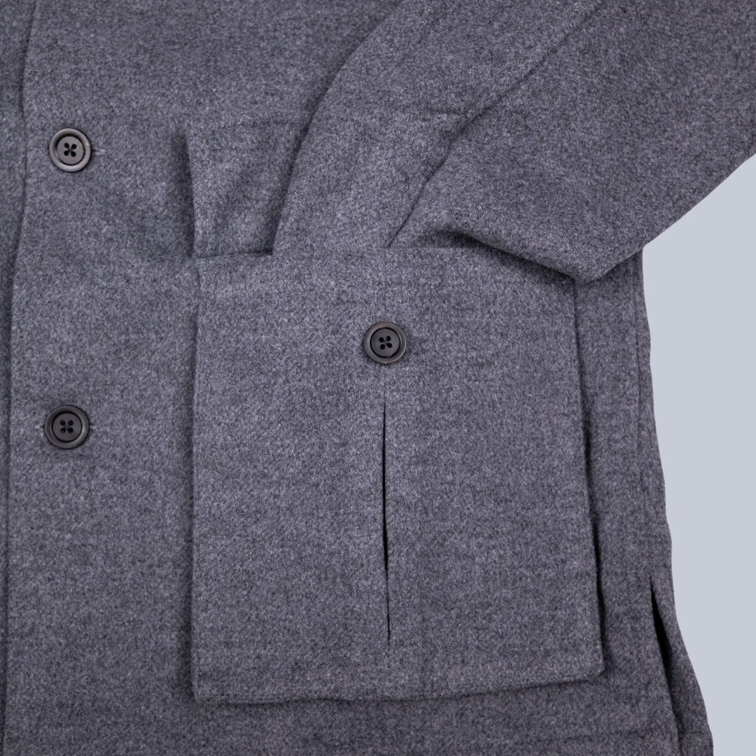 Grey Brushed Wool Traveller Jacket