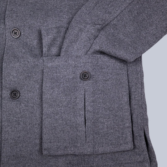 Grey Brushed Wool Traveller Jacket