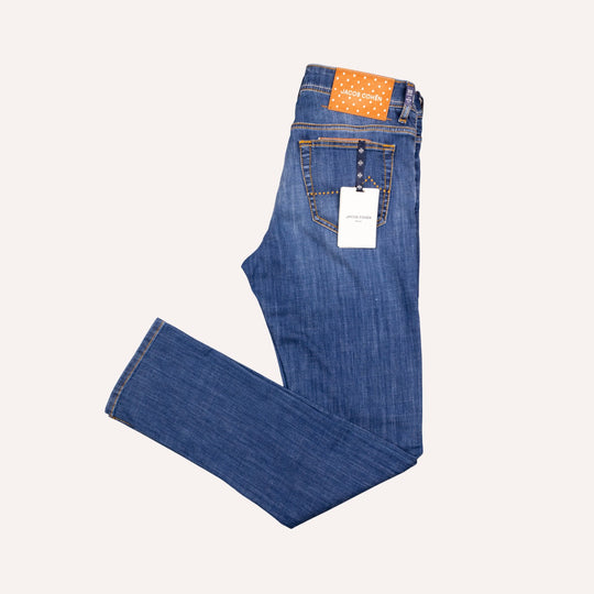 Washed Blue Slim Fit Denim