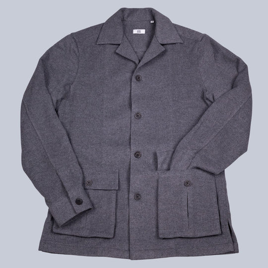 Grey Brushed Wool Traveller Jacket