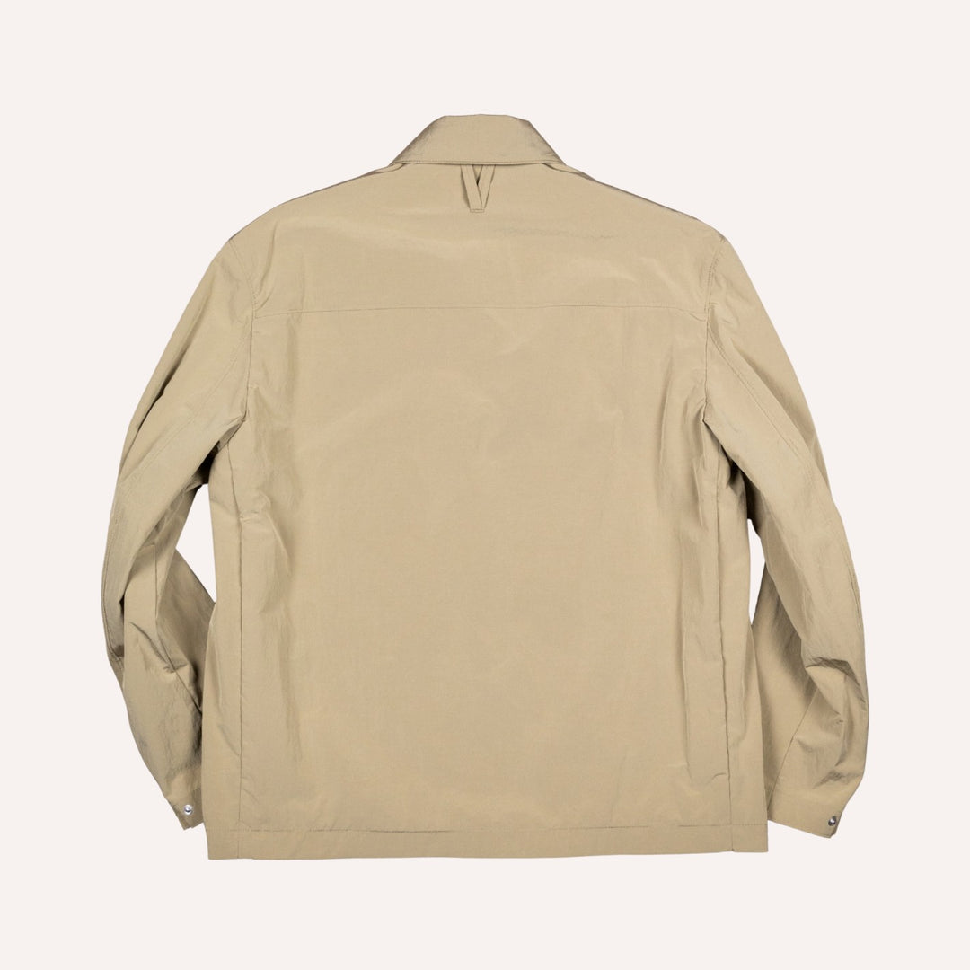 Beige Cotton Nylon Coach Jacket