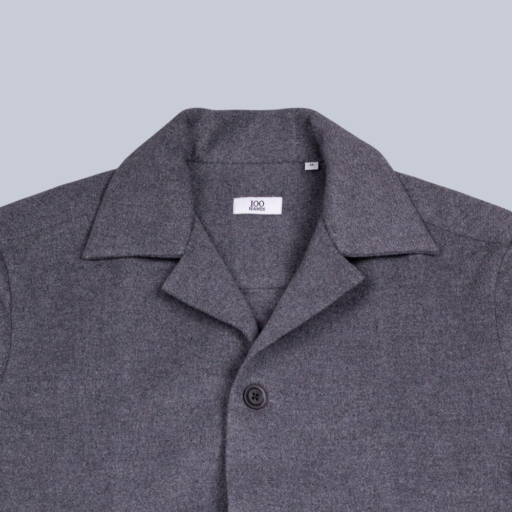 Grey Brushed Wool Traveller Jacket