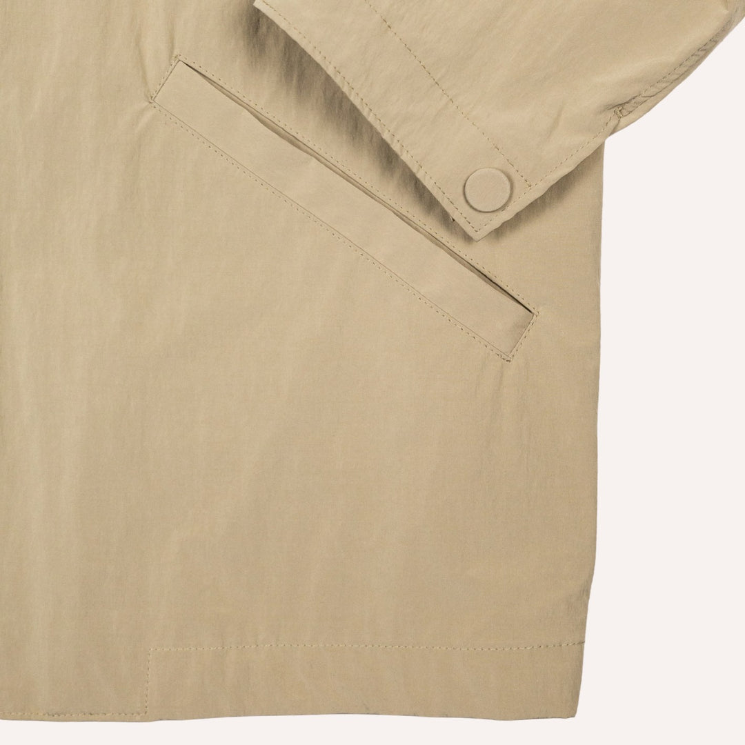 Beige Cotton Nylon Coach Jacket