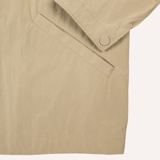 Beige Cotton Nylon Coach Jacket