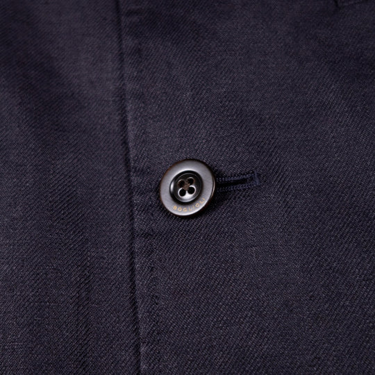Dark Navy Linen Nehru Jacket