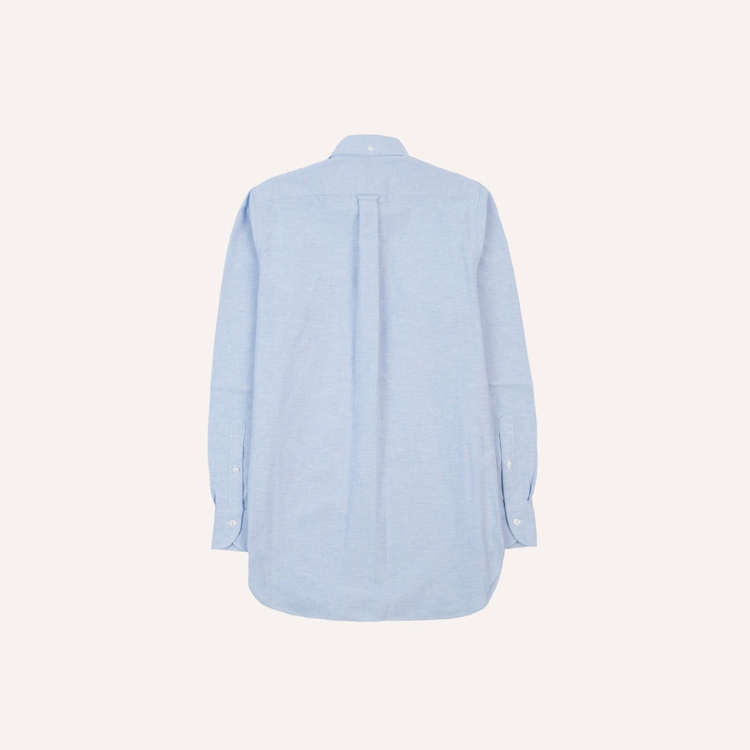 Ice Blue Oxford Button Down Shirt Italy