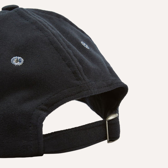 Dark Navy Horse Applique Moleskin Baseball Cap