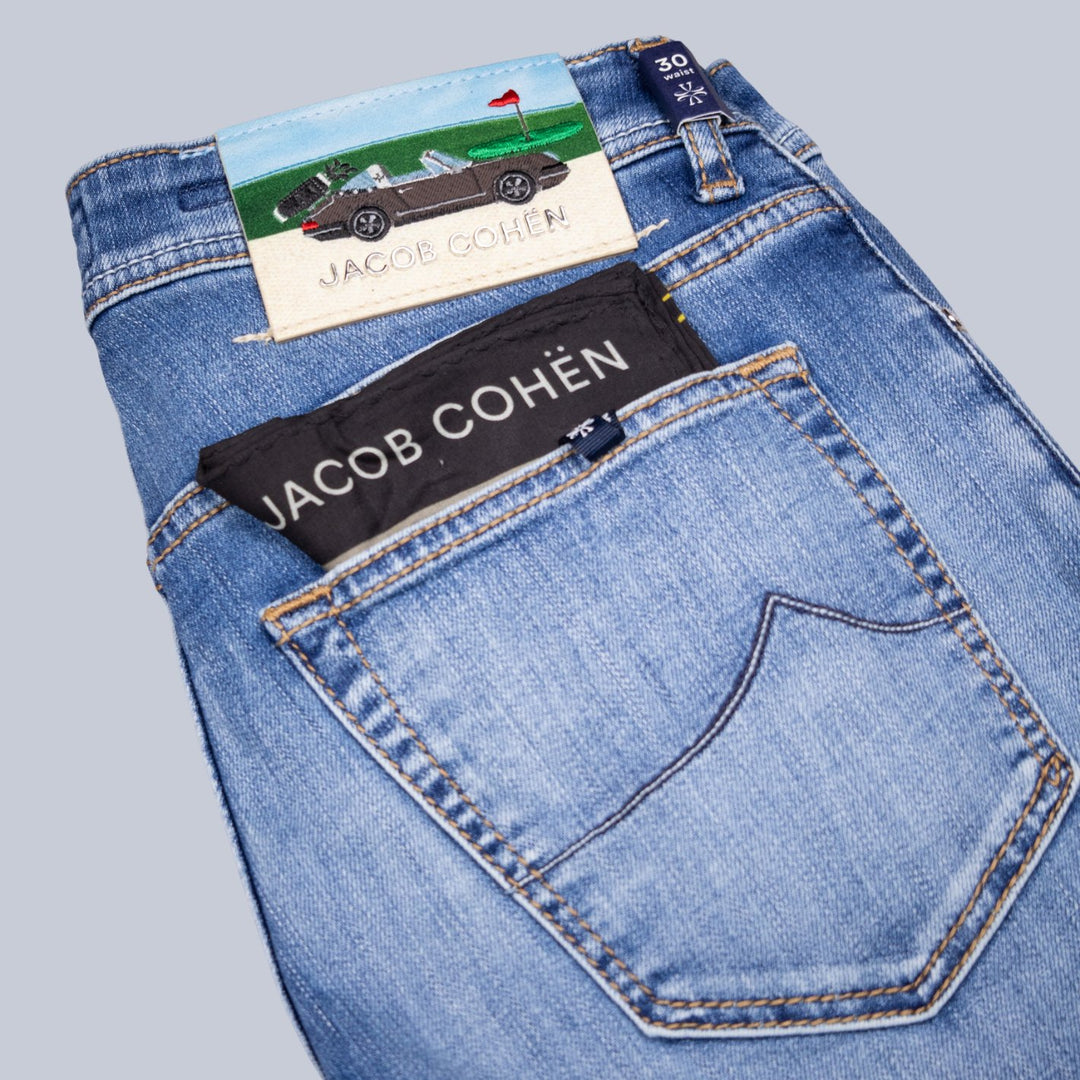 Mid Blue Wash Denim Slim Fit Jeans