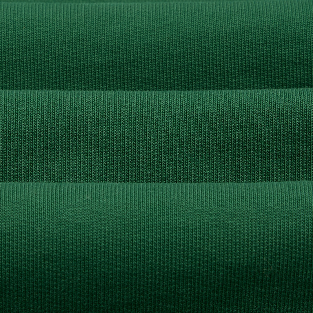 Green & Ecru Cotton Full-Zip Sweatshirt