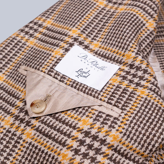 Brown Glencheck Wool Blazer