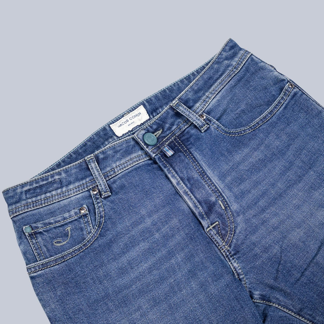 Mid Blue Denim Slim Fit Jeans