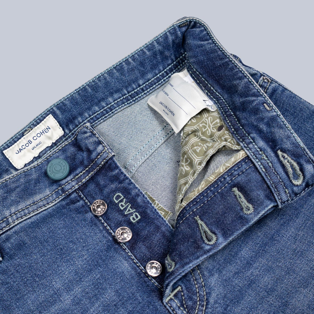 Mid Blue Denim Slim Fit Jeans