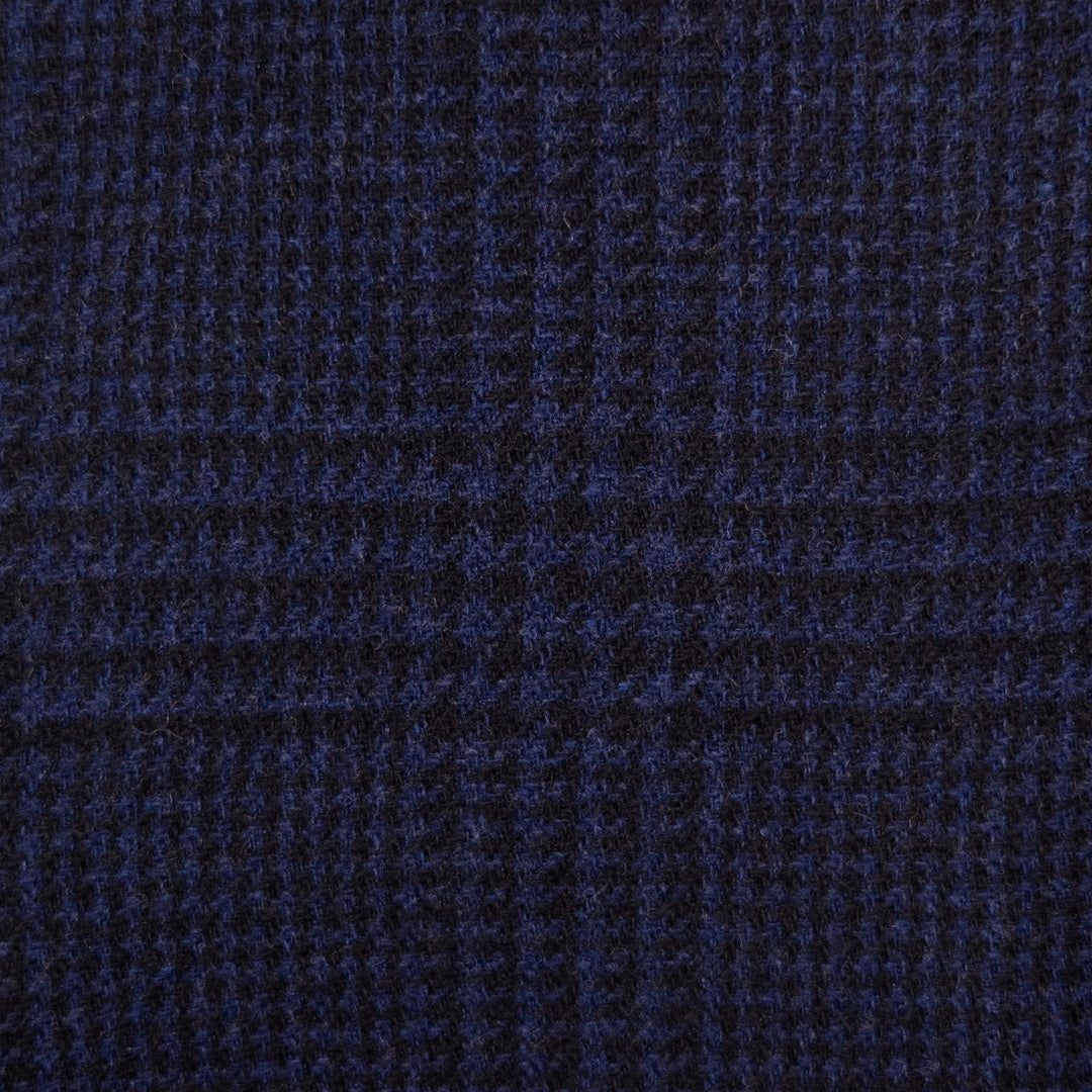 Navy Glencheck Wool Cashmere Blazer