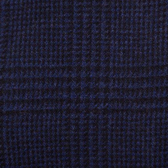 Navy Glencheck Wool Cashmere Blazer