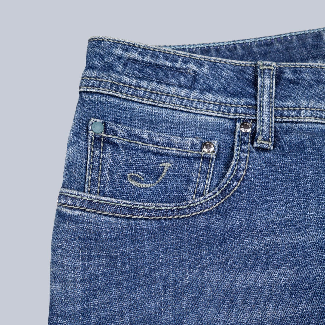 Mid Blue Denim Slim Fit Jeans