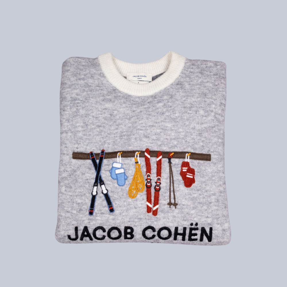 Grey Melange Ski Sweater