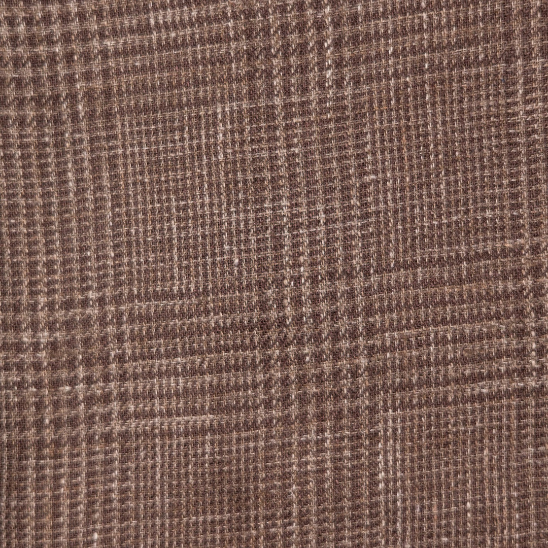 Brown Glencheck Linen Blazer