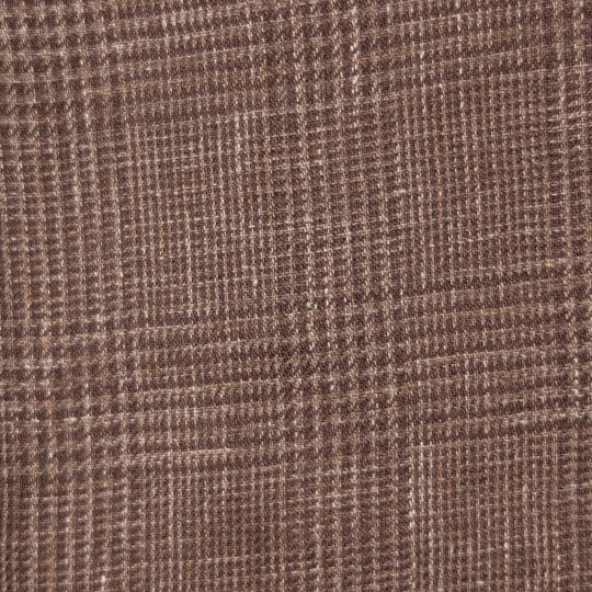 Brown Glencheck Linen Blazer