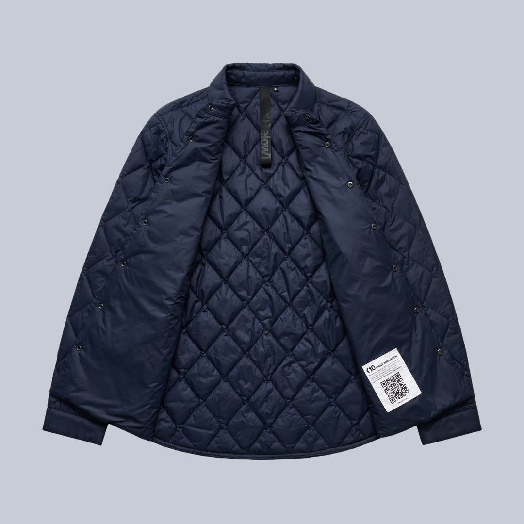 Navy Technical Padded Overshirt