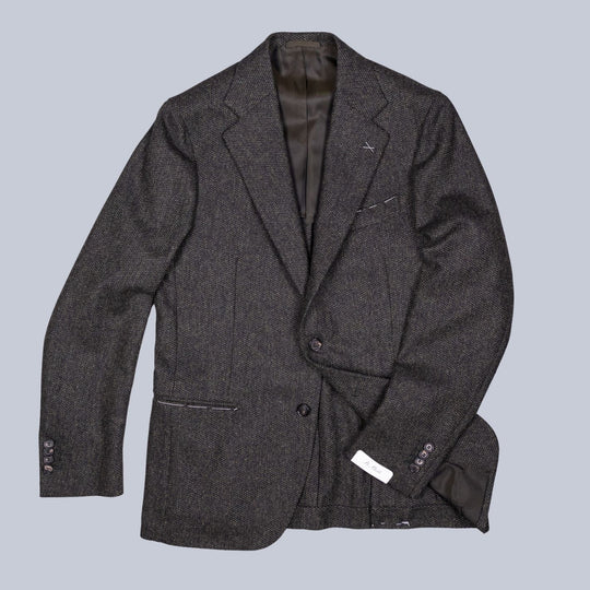Green Russian Twill Wool Cashmere Blazer