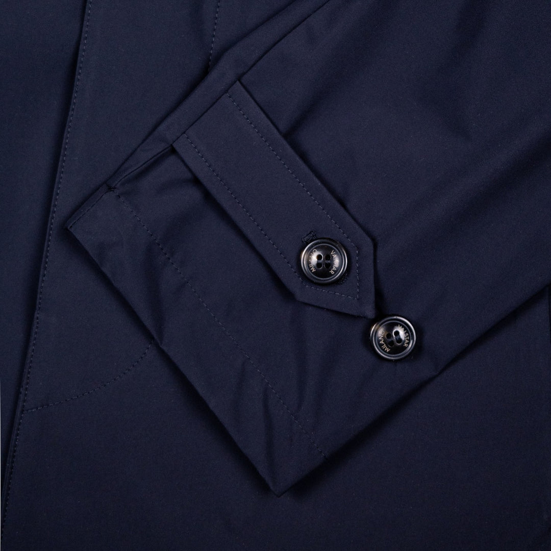 Navy Unlined Pocketable Rain Coat