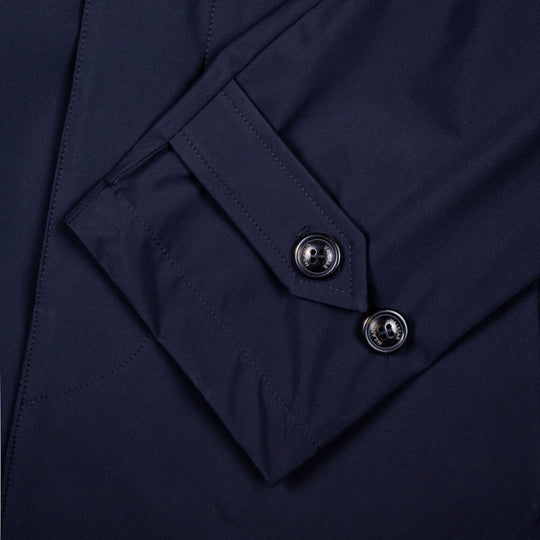 Navy Unlined Pocketable Rain Coat