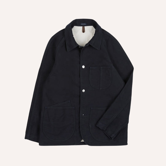 Navy Moleskin Raglan Work Coat