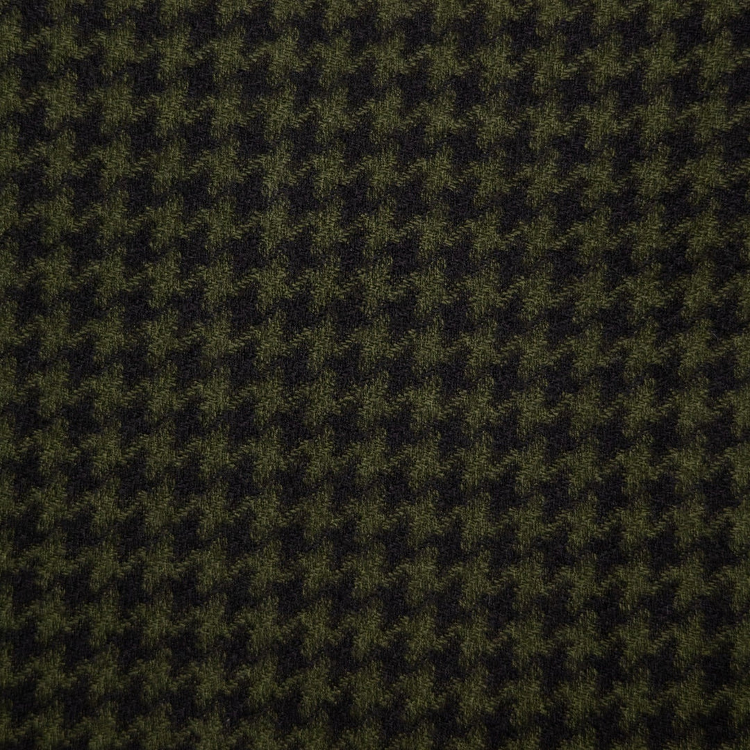 Navy & Green Houndstooth Wool Blazer