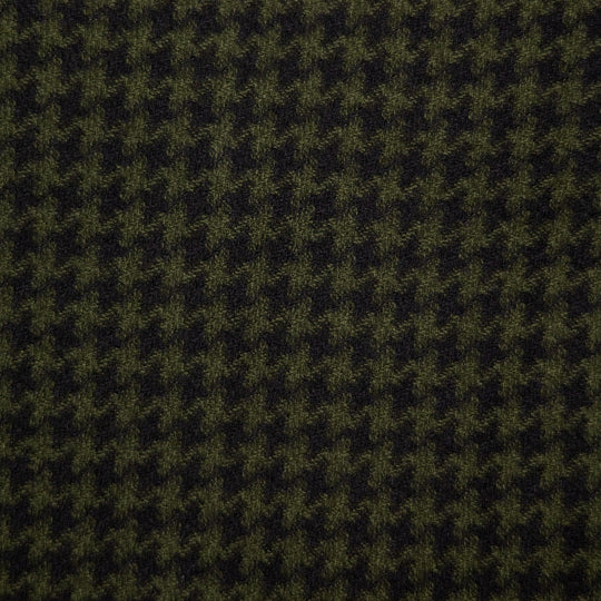 Navy & Green Houndstooth Wool Blazer