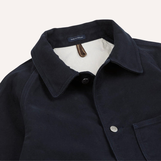 Navy Moleskin Raglan Work Coat