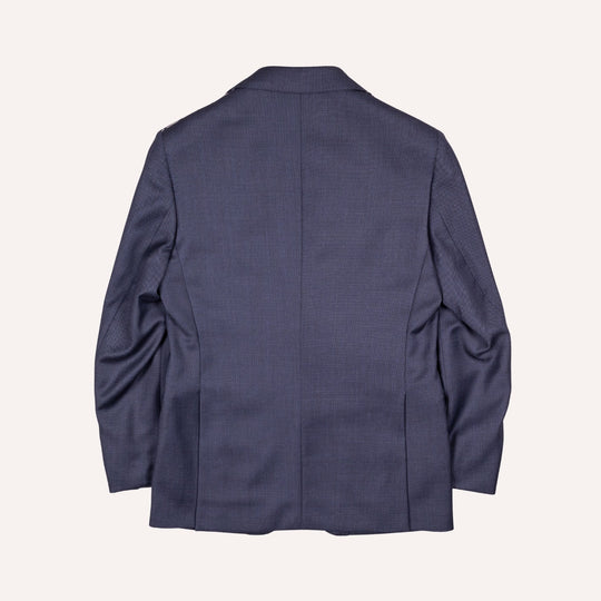 Dark Slate Blue S120 Birdseye Wool Suit - Black Line
