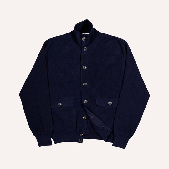 Navy Knitted Valstarino Jacket