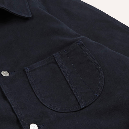 Navy Moleskin Raglan Work Coat