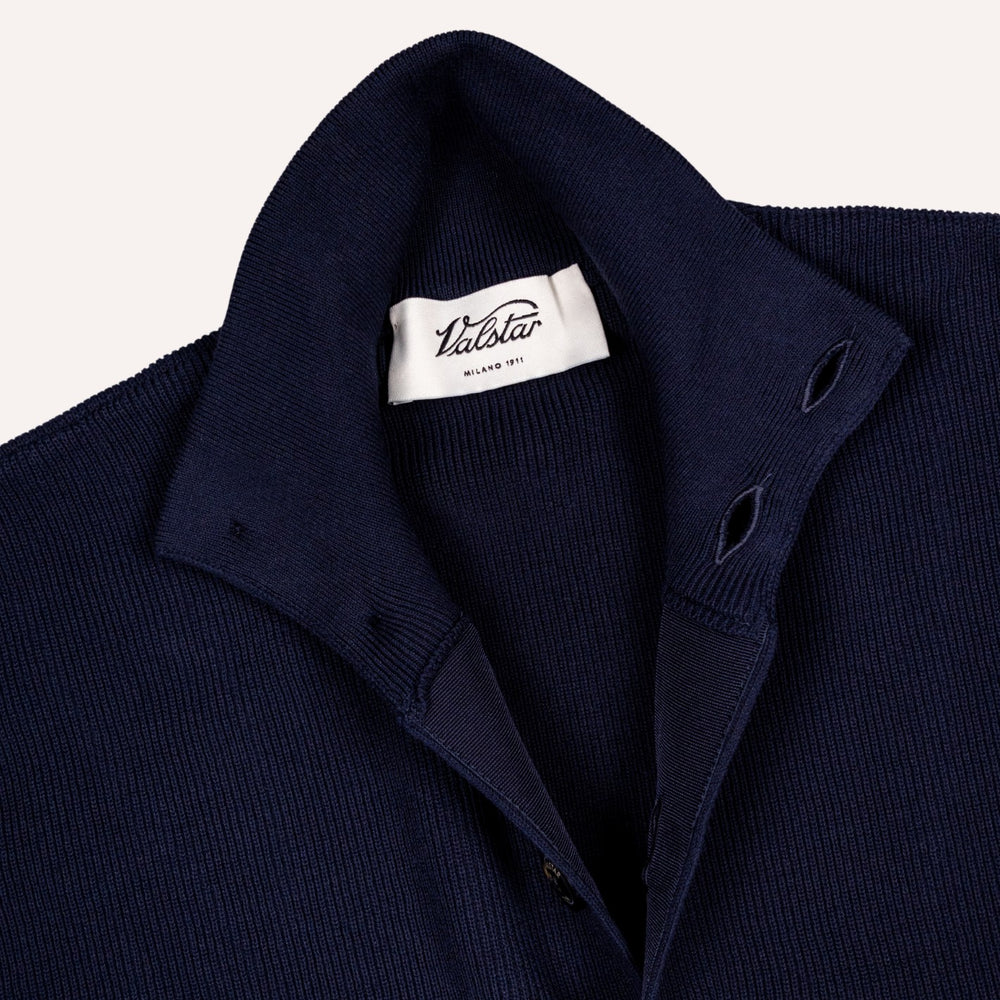 Navy Knitted Valstarino Jacket