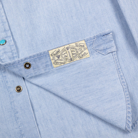 Light Blue Chambray Western Shirt