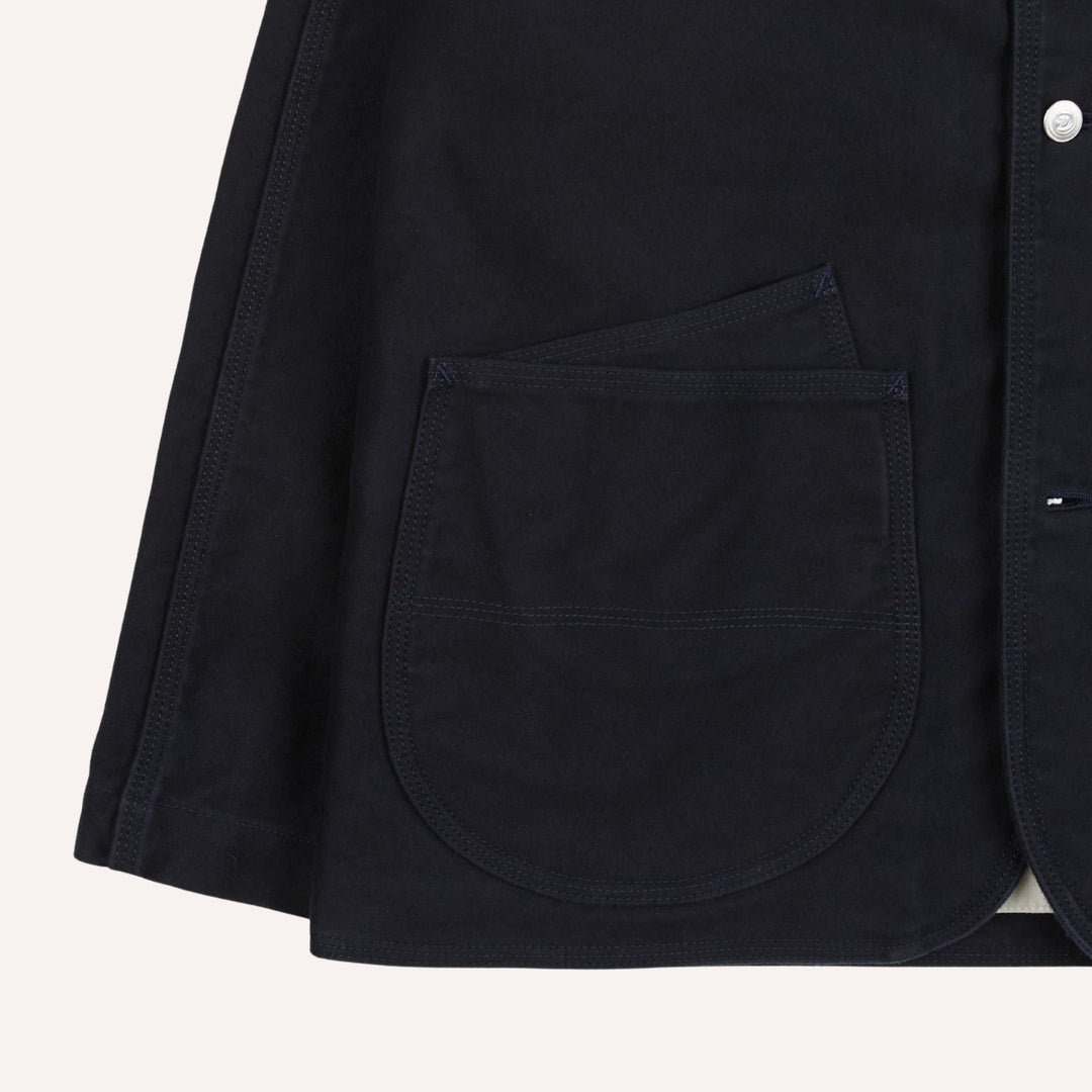 Navy Moleskin Raglan Work Coat