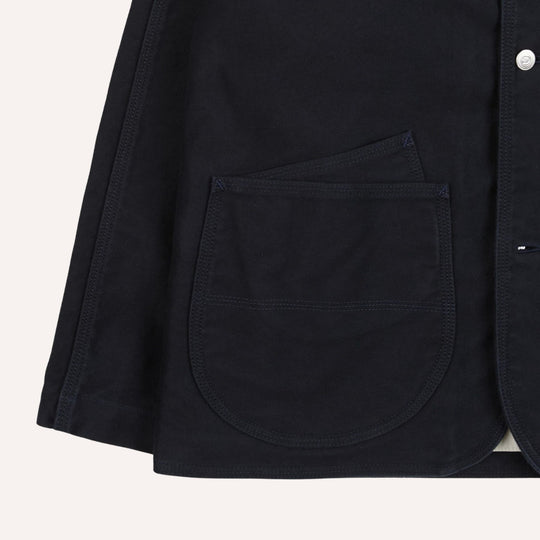 Navy Moleskin Raglan Work Coat