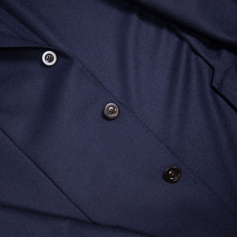 Navy Wool Hopsack K-jacket Blazer