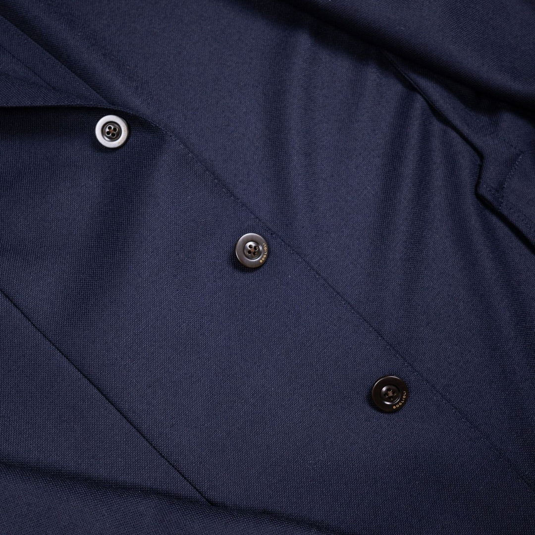 Navy Wool Hopsack K-jacket Blazer