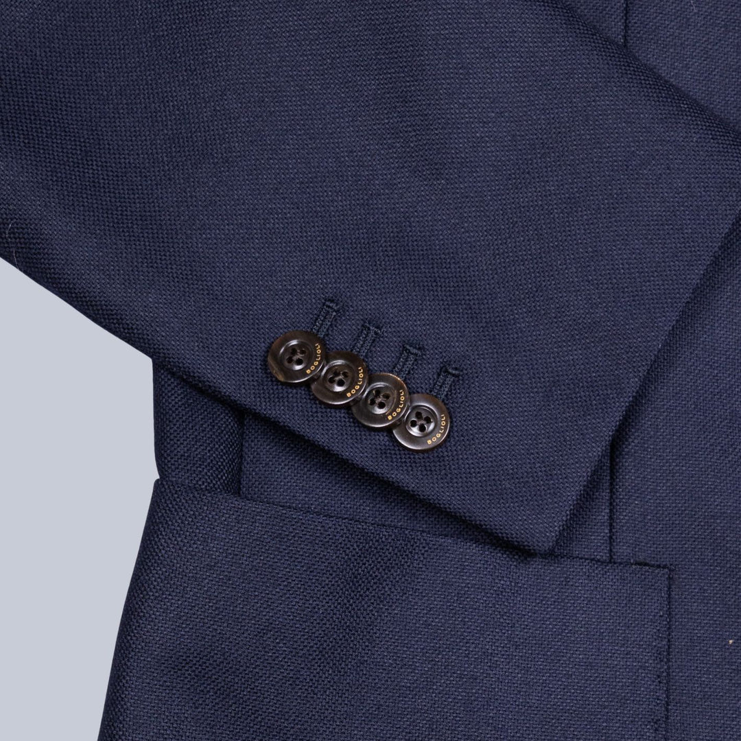 Navy Wool Hopsack K-jacket Blazer