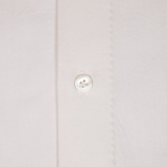 White Brushed Heavy Oxford Button Down Shirt - Tailored Fit