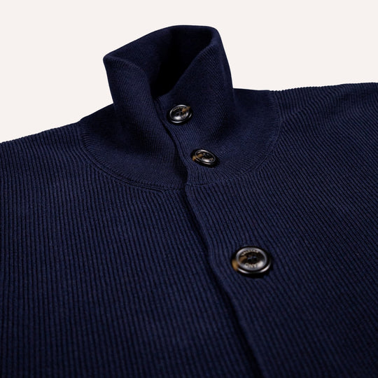 Navy Knitted Valstarino Jacket