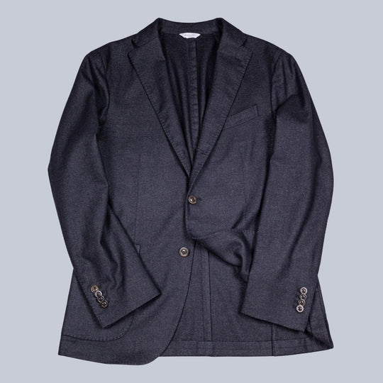 Dark Grey Unconstructed Wool Blazer