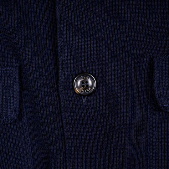 Navy Knitted Valstarino Jacket