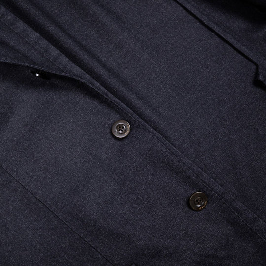 Dark Grey Unconstructed Wool Blazer