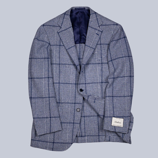 Blue Wool Glencheck Blazer